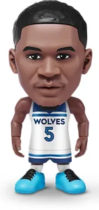 Figura de Anthony Edwards de ZURU NBA Ballers Serie 2 sobre fondo blanco