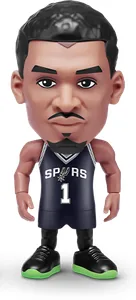 Figura de Victor Wembanyama de ZURU NBA Ballers Serie 2 sobre fondo blanco