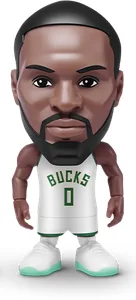 Figura de Damian Lillard de ZURU NBA Ballers Serie 2 sobre fondo blanco
