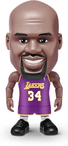 Figura de Shaquille O'Neal de ZURU NBA Ballers Serie 2 sobre fondo blanco