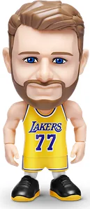 Figura de Luka Doncic de ZURU NBA Ballers Serie 2 sobre fondo blanco