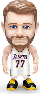 Figura de Luka Doncic de ZURU NBA Ballers Serie 2 sobre fondo blanco