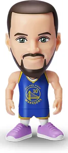 Figura comun de Stephen Curry con la equipacion azul de los Warriors