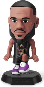 Figura de LeBron James de los Lakers con el 23 y pose especial