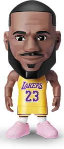 Figura comun de LeBron James con la equipacion amarilla de los Lakers