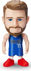 Figura comun de Luka Doncic con la equipacion azul de los Mavericks