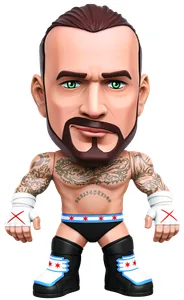 Figura de CM Punk de ZURU WWE Ballers Serie 1