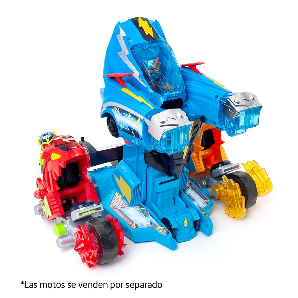 SuperThings Super Fighter montado con el Robot Fighter y las dos Moto Fighter