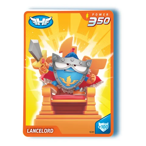 Carta de Lancelord, héroe de POWER 350 con la habilidad Defensa +100
