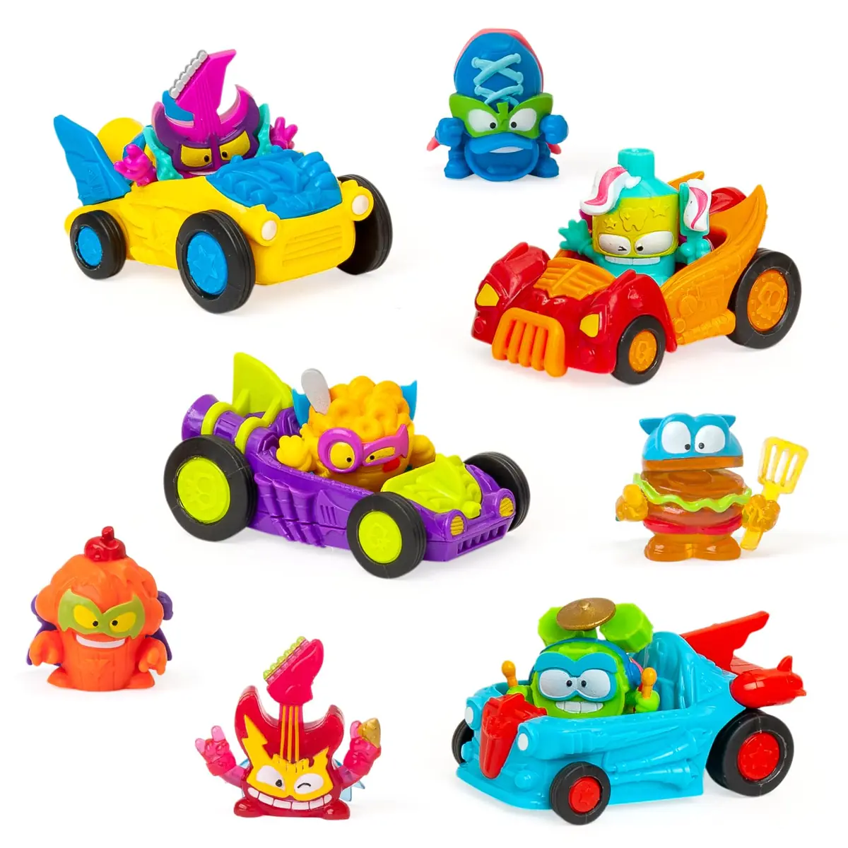 Figuras SuperThings, Supercars y Hideout que suman puntos en el modo extra del Super Card Game