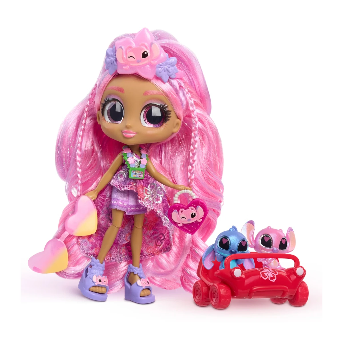 Muneca Disney Doorables ADOORBS Angel Superfan con sus accesorios y los dos Doorables exclusivos