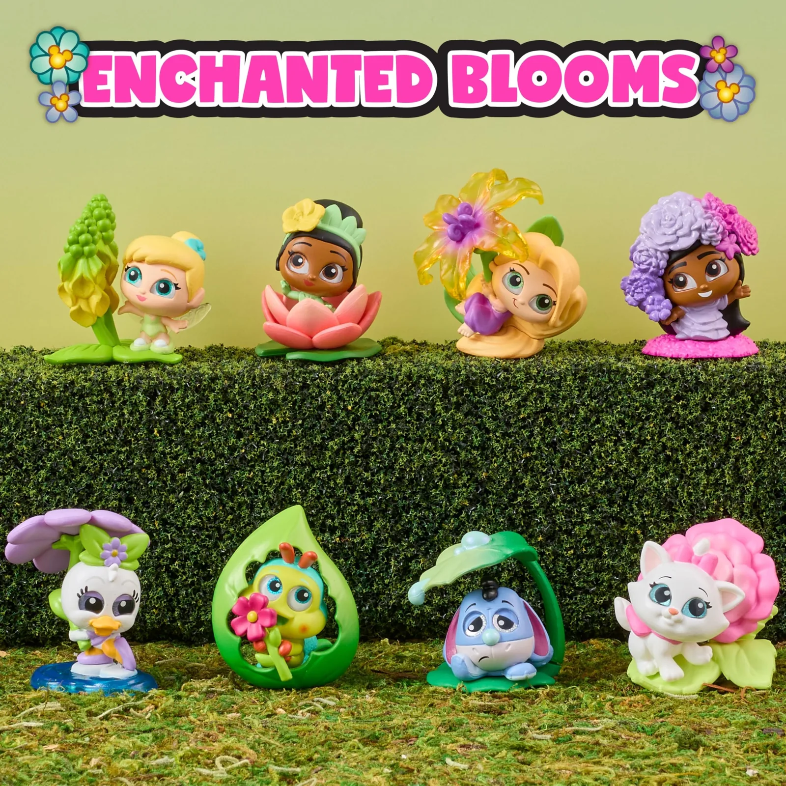 Grupo Enchanted Blooms de Disney Doorables In Full Bloom Serie 15 con 8 figuras
