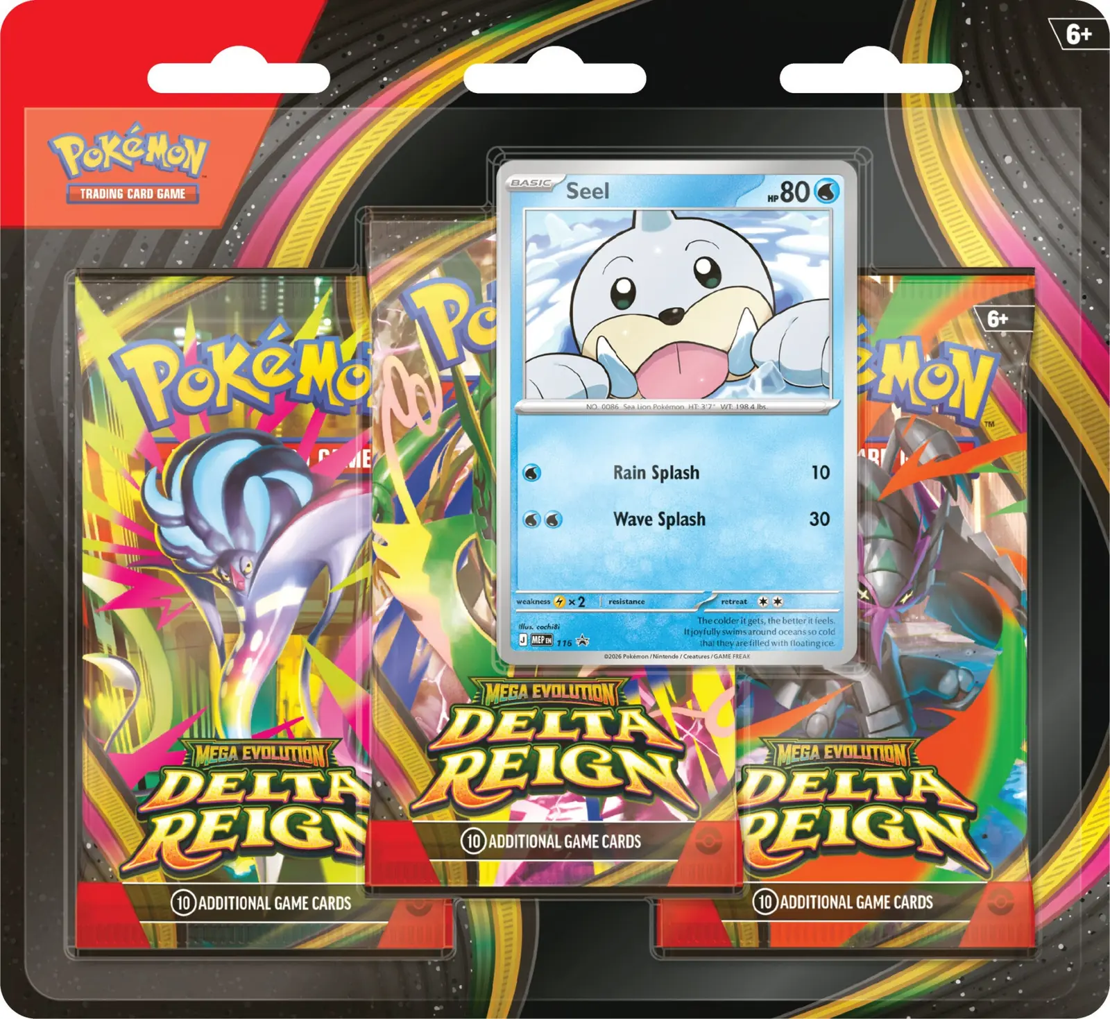 Blíster de 3 sobres de Delta Reign con la carta promo de Seel