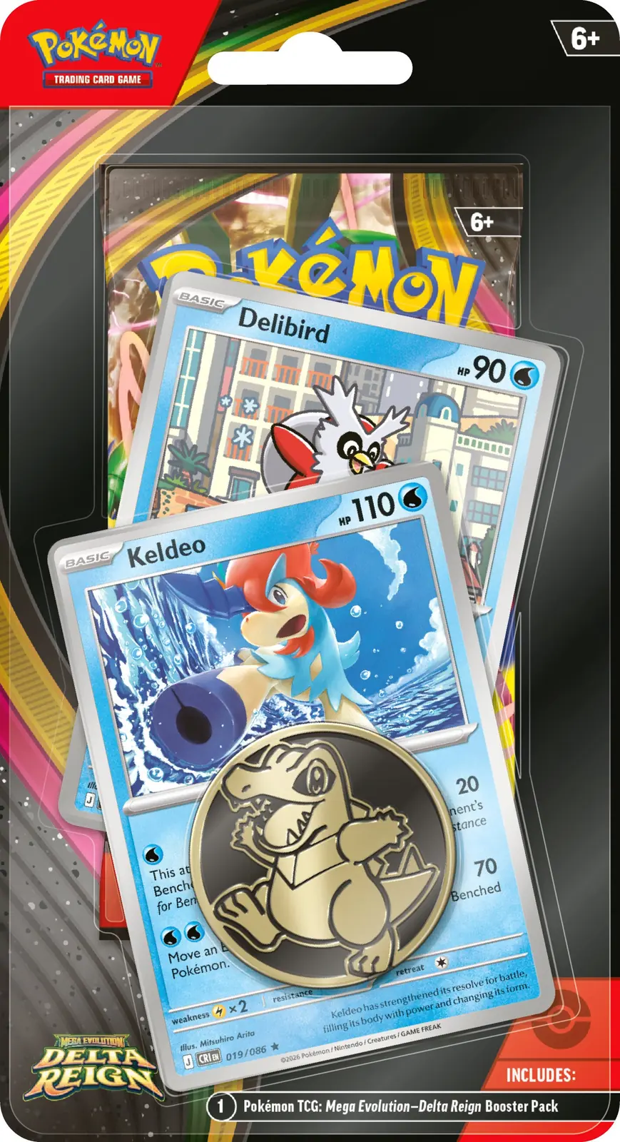 Blíster Checklane exclusivo de Target de Delta Reign con promo de Keldeo