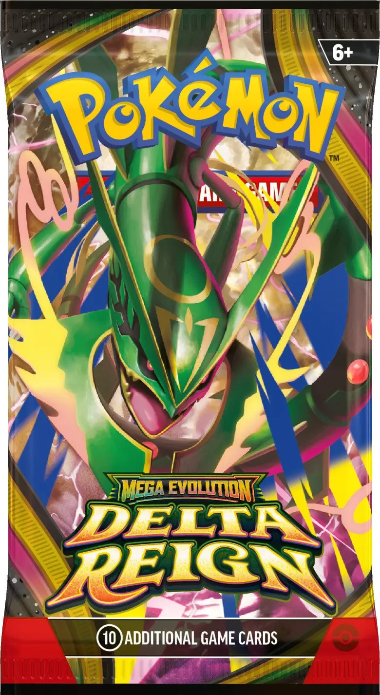 Sobre de Pokémon TCG Delta Reign con la ilustración de Mega Rayquaza