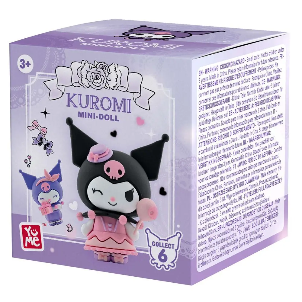 Kuromi Mini-Doll Birthday Party Series de YuMe, blind box de 5 cm