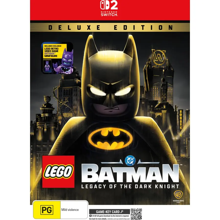 Edicion fisica Deluxe de LEGO Batman Legacy of the Dark Knight para Nintendo Switch 2