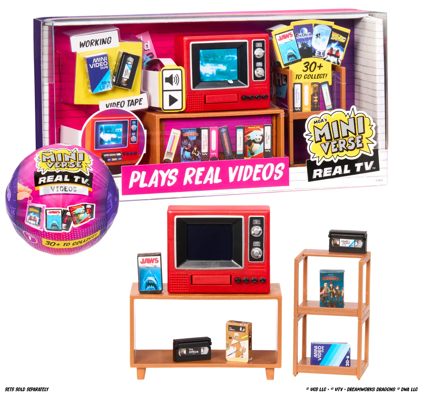Official Miniverse Real TV art with the Player box, the Videos capsule and the Stuff + Things mini tape on the shelf
