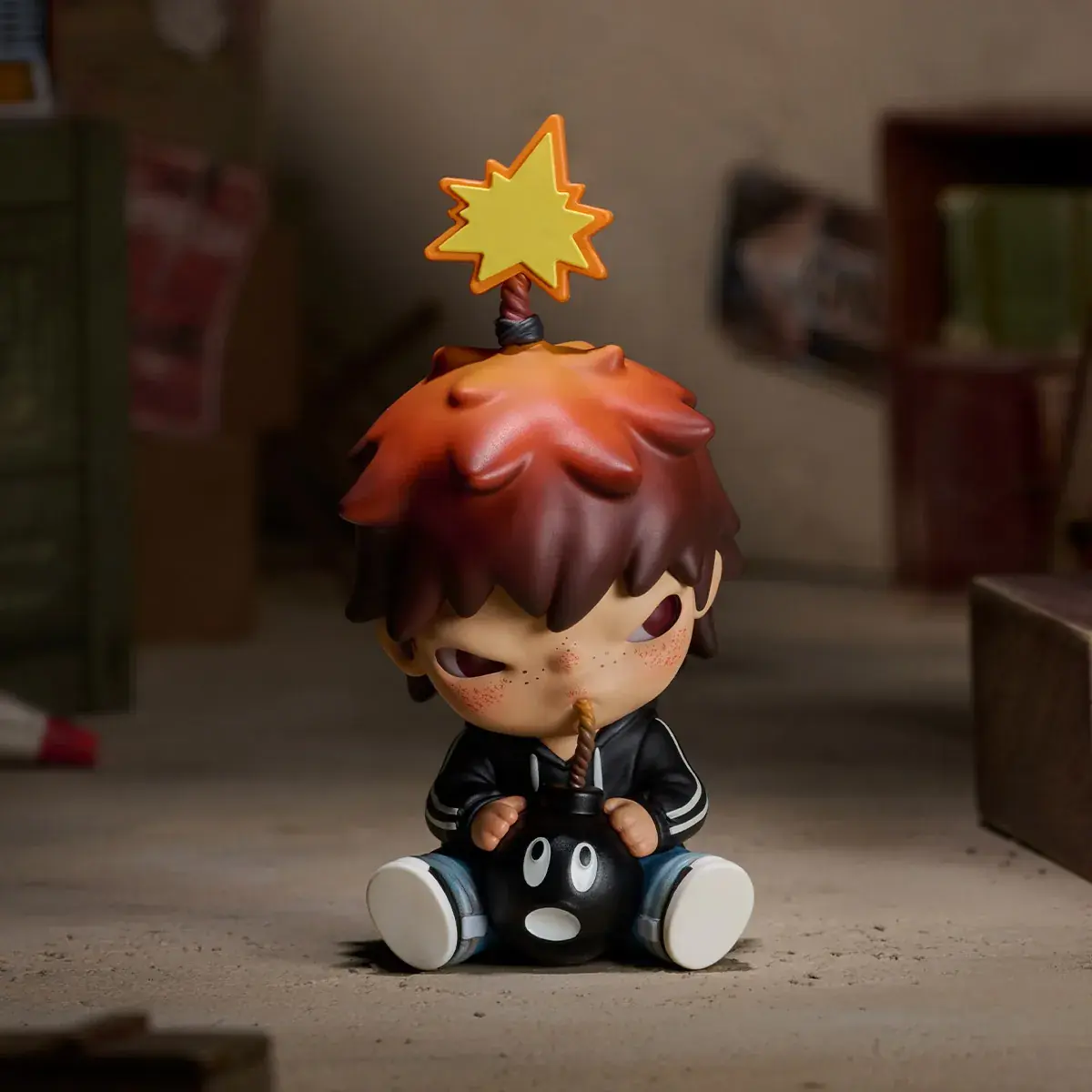 Figura de la colaboracion HIRONO x The Hundreds de POP MART de 9,5 cm en PVC y ABS
