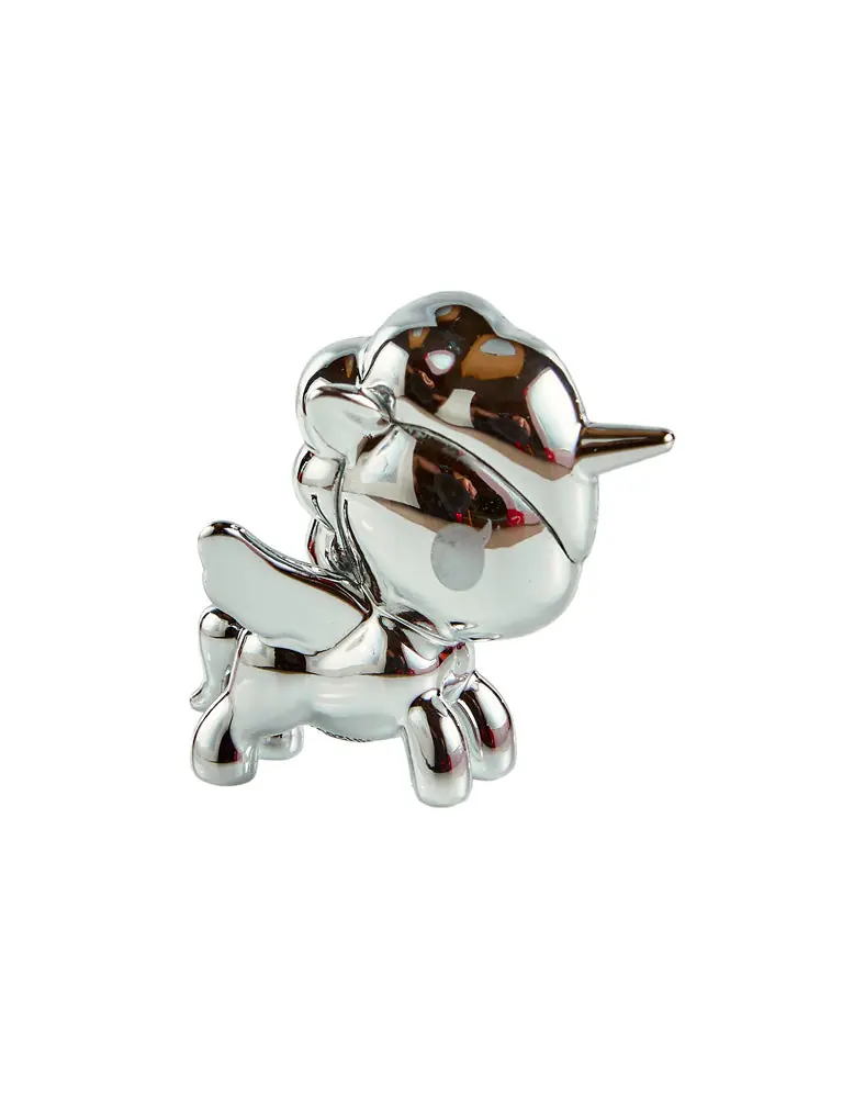 Unicorno cromado plateado de tokidoki Chibi Blind Bag, el segundo Unicorno extra de la serie