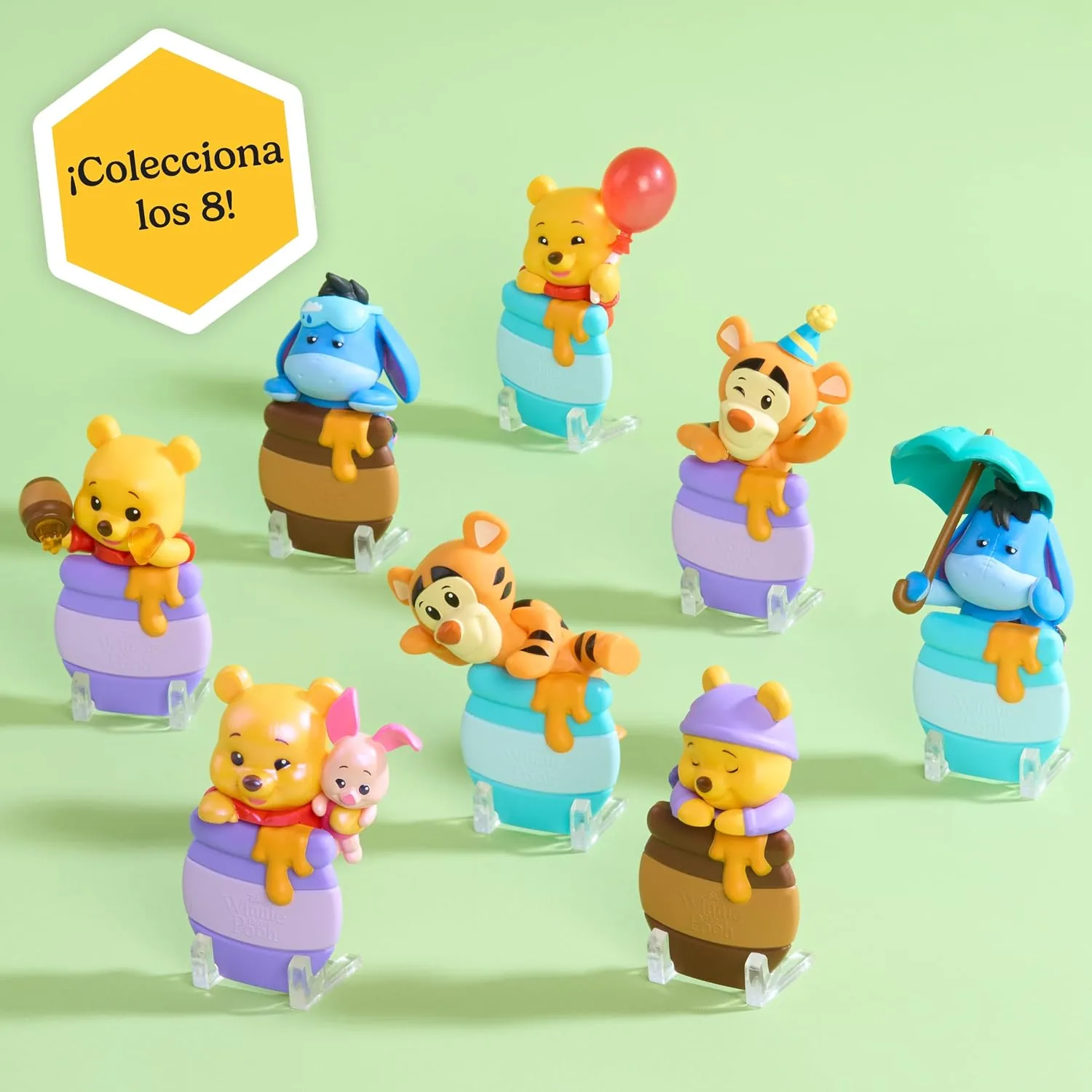 Las 8 figuras de Winnie the Pooh Attachmeez con Pooh, Tigger, Eeyore y el chase de Pooh y Piglet