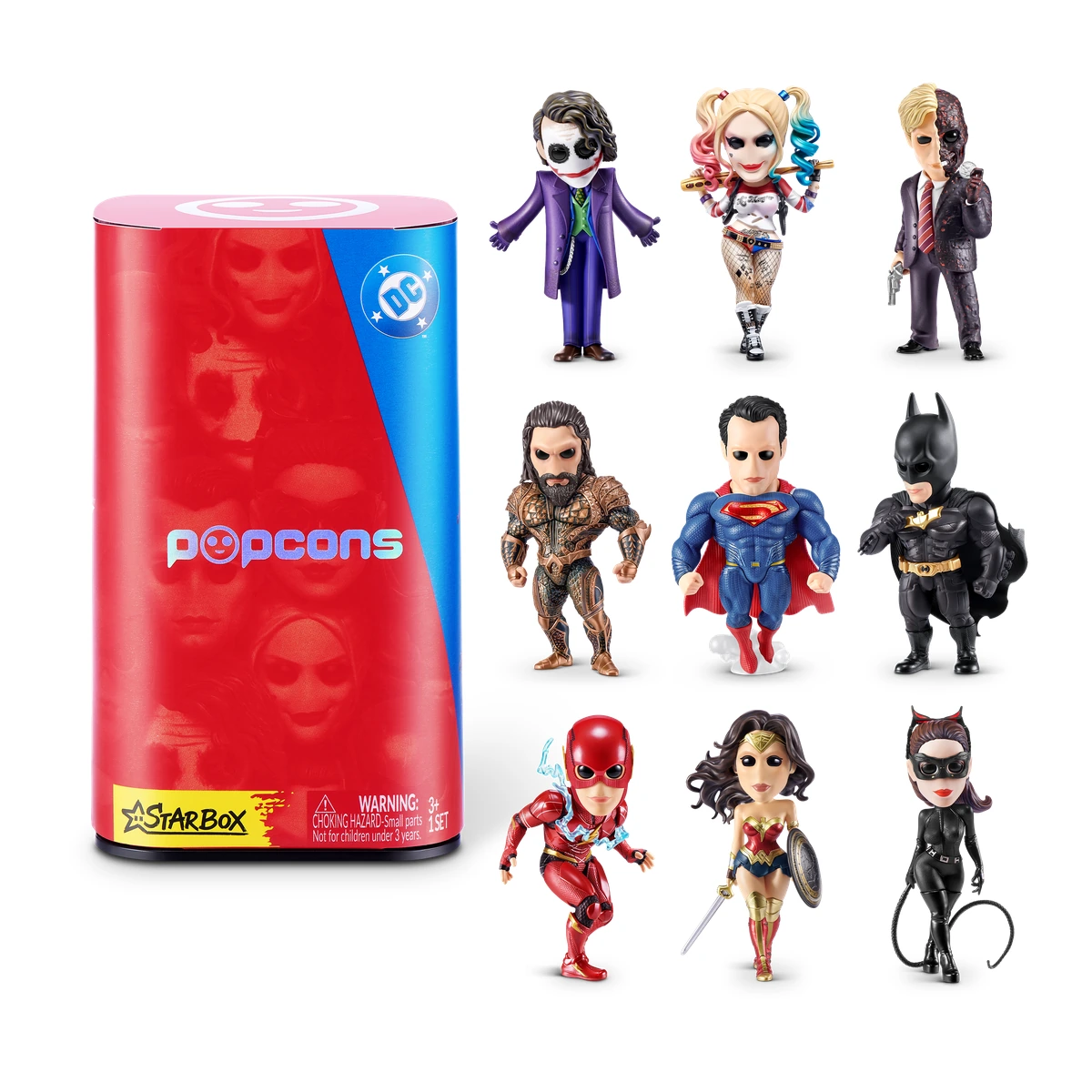 ZURU Starbox POPCONS: caja y figuras de vinilo de las series Legends y WB DC Heroes and Villains