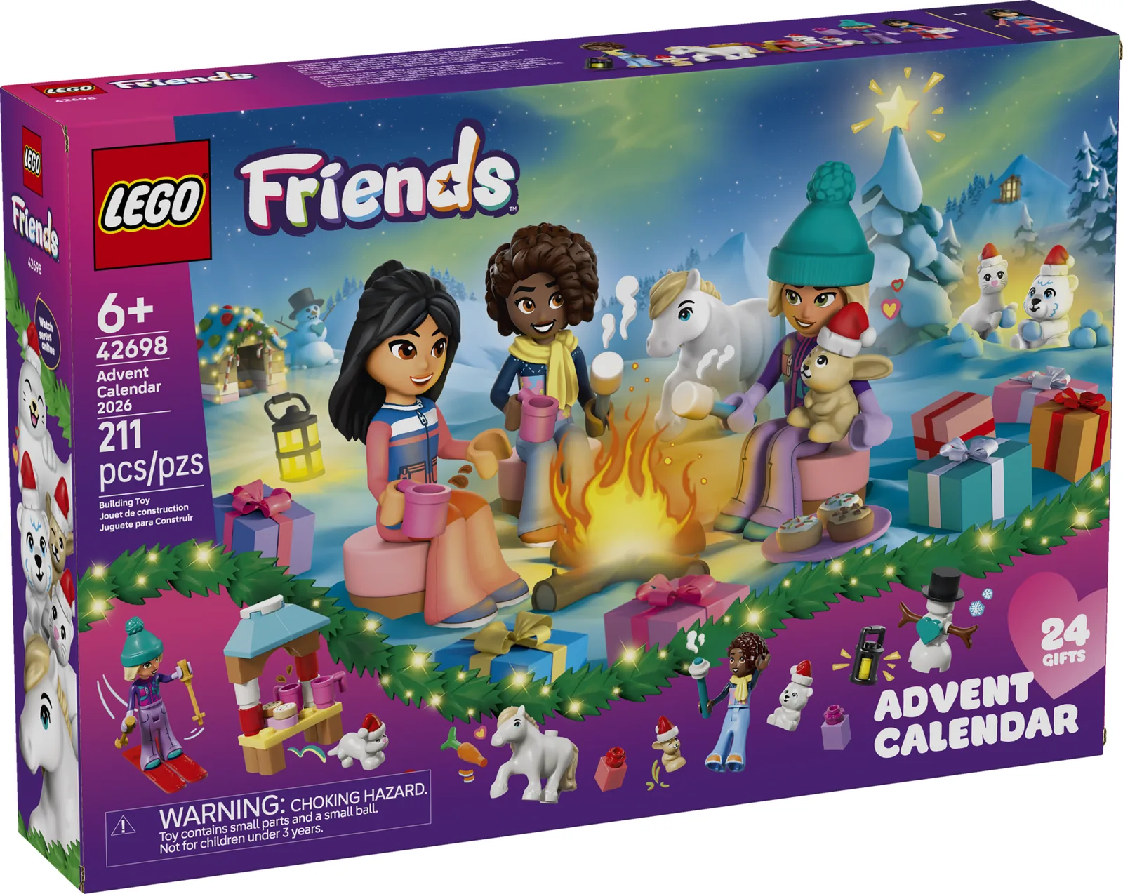 Caja del calendario de Adviento LEGO Friends 2026 42698