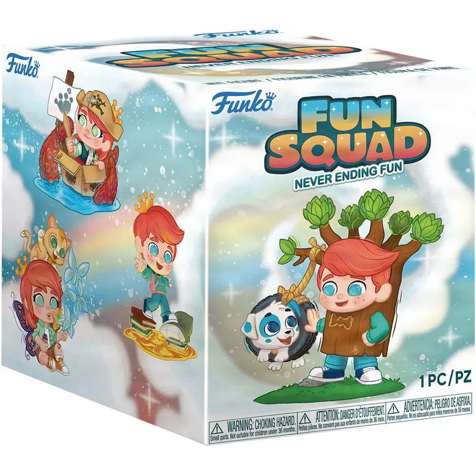 Caja individual de Funko Fun Squad Never Ending Fun, Premium Blind Box con una figura