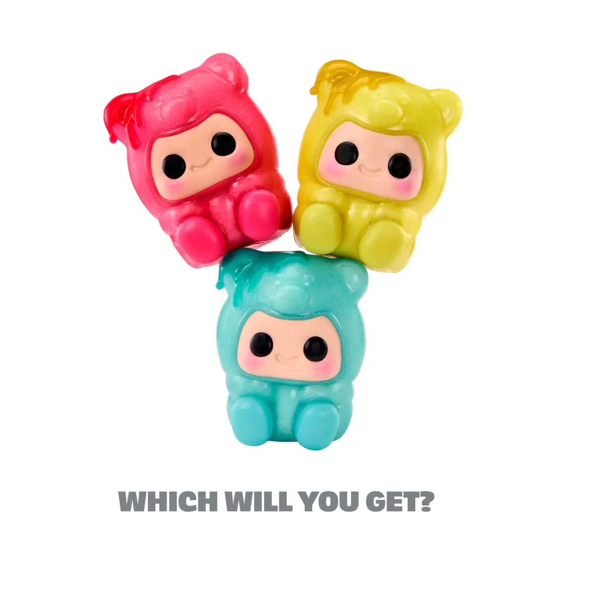 Hyojo Series 4 Gummy Bear: ositos de goma rosa, amarillo y turquesa