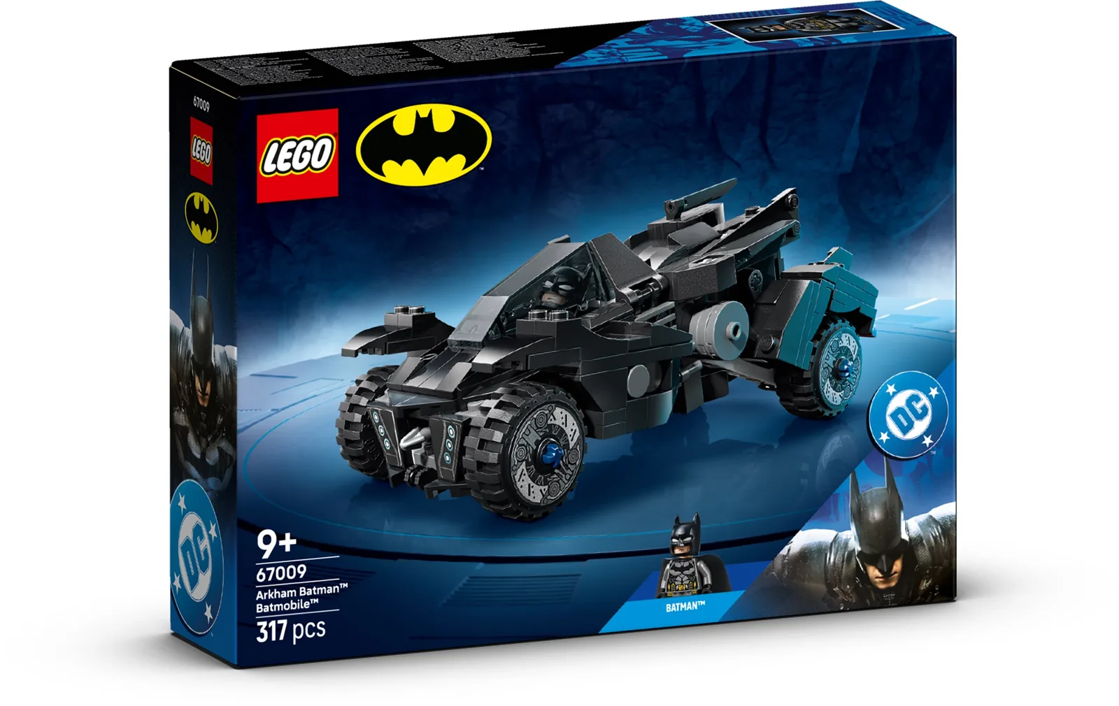 Caja frontal del set LEGO 67009 Batmóvil de Arkham Batman