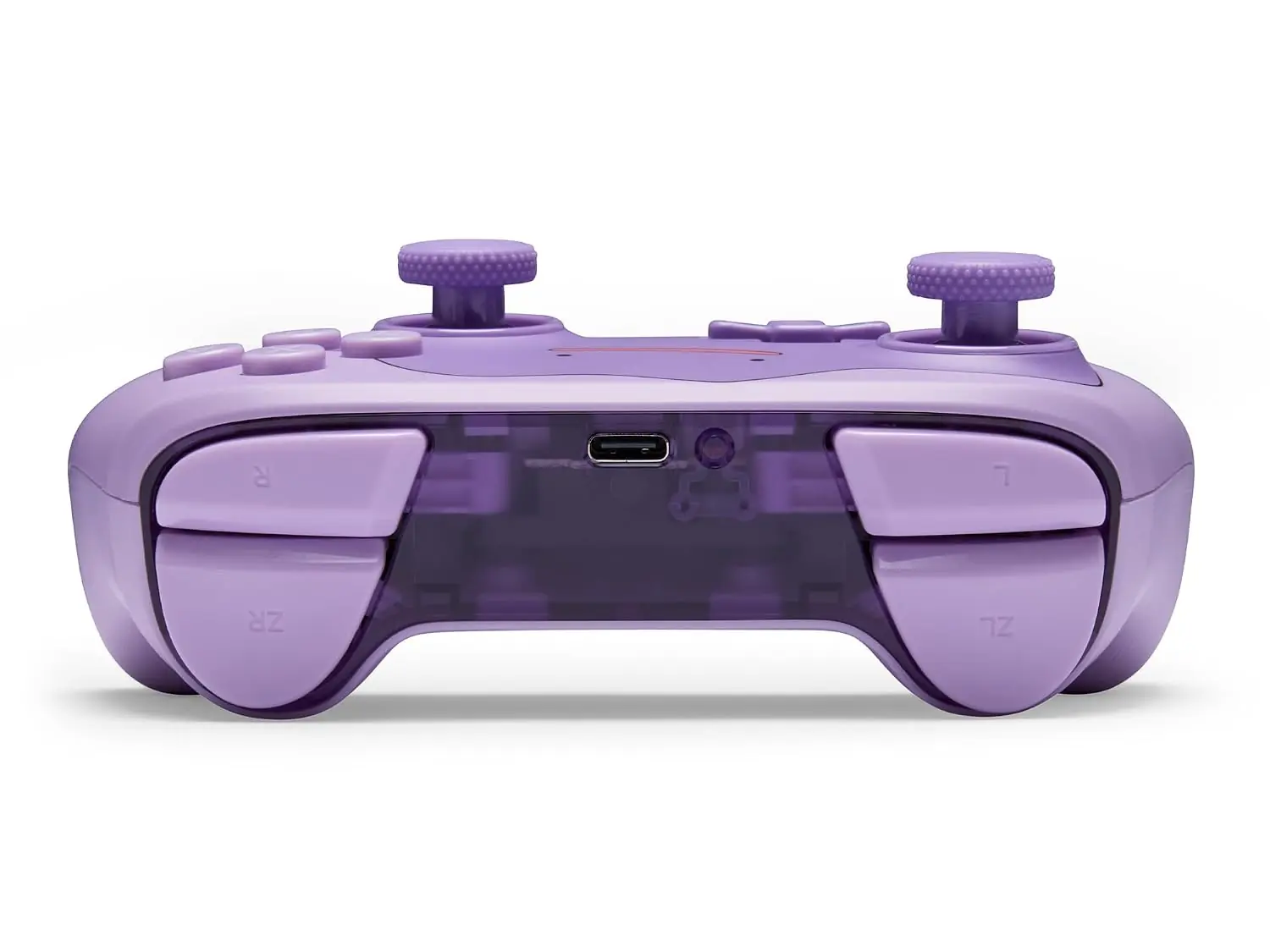 Canto superior del mando PowerA Ditto para Switch 2 con los gatillos y el puerto USB-C