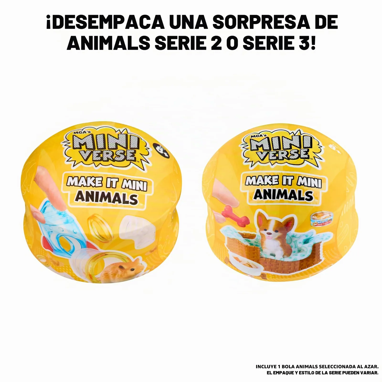 Imagen de Amazon de Miniverse Animals que avisa de que la bola puede ser Serie 2 o Serie 3 al azar