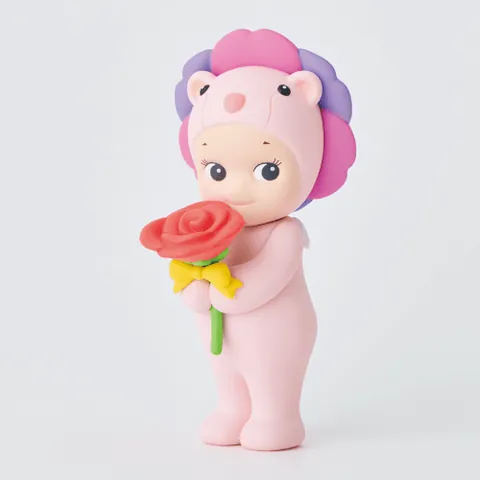 Figura Rose Lion Pink de Sonny Angel Flower Gift